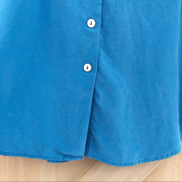 Soft Surroundings 100% Silk Button Front T… - Picture 6 of 7
